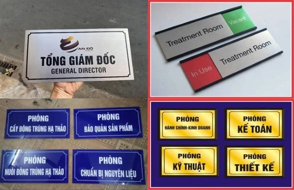 Những yếu tố cần cân nhắc khi làm biển phòng ban