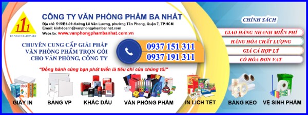 Văn phòng phẩm Ba Nhất - Dịch vụ làm biển phòng ban giá rẻ TPHCM