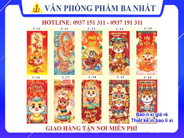 Văn phòng phẩm Ba Nhất - Địa chỉ cung cấp bao lì xì uy tín giá rẻ