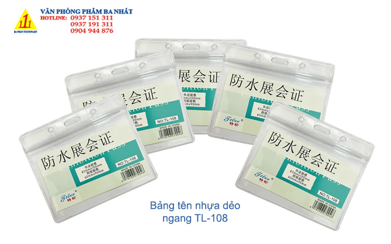 Bảng tên nhựa dẻo ngang TL-108