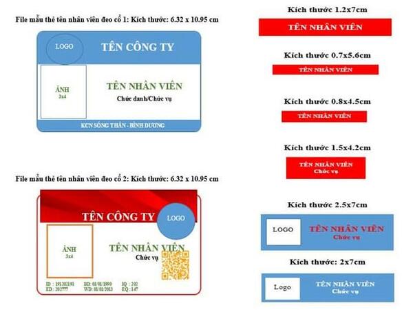 Thiết kế mẫu thẻ nhân viên theo nhu cầu