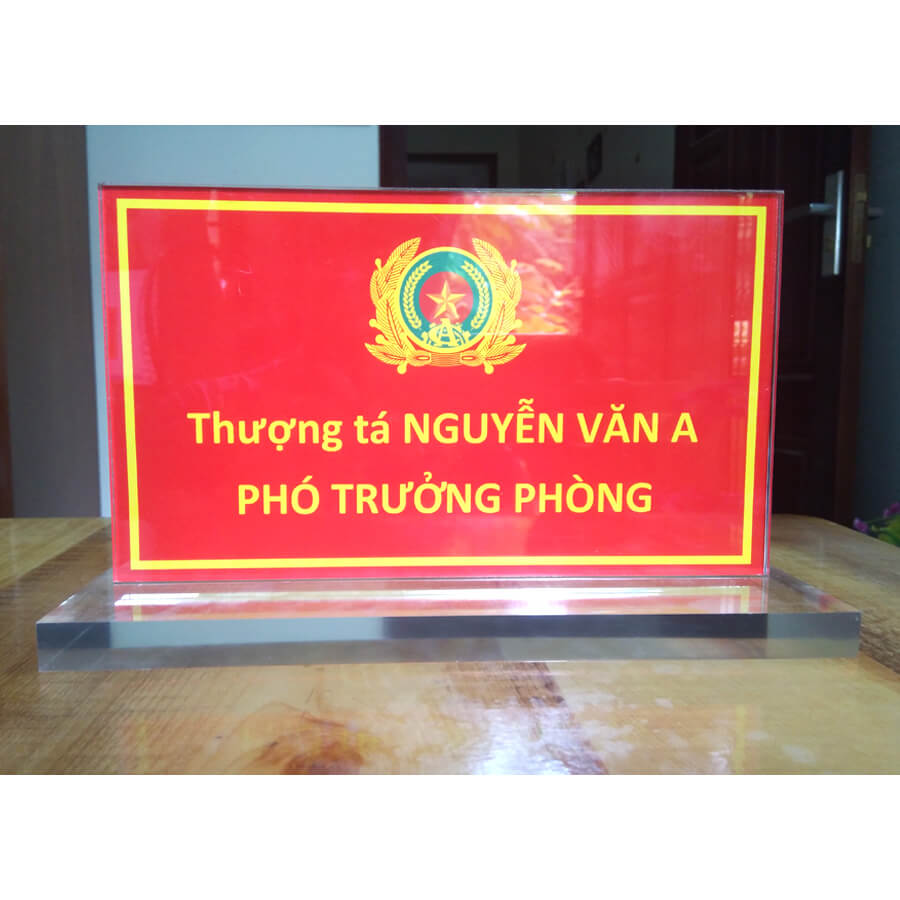 Biển chức danh công an