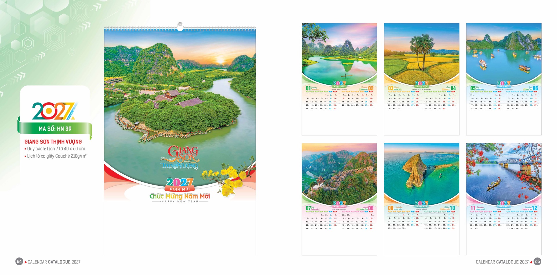 Dịch vụ in lịch Tết Hồ Chí Minh trọn gói - Mẫu độc quyền 18 catalogue 64 65