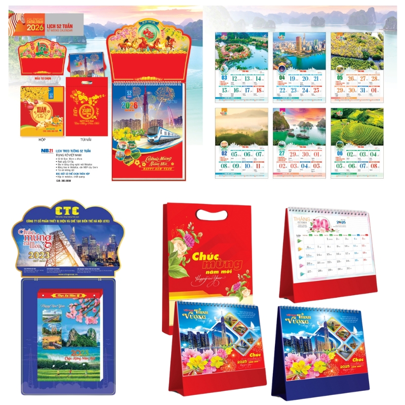Dịch vụ in lịch độc quyền trọn gói, thiết kế theo nhận diện thương hiệu, giúp doanh nghiệp tạo dấu ấn khác biệt và khẳng định giá trị.