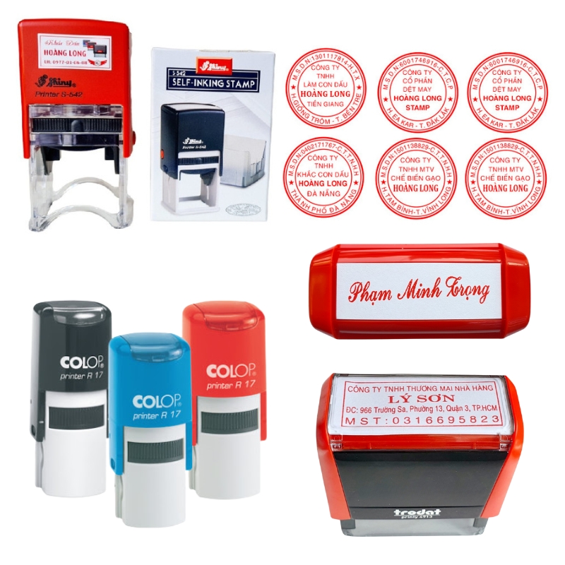 Dịch vụ làm con dấu theo yêu cầu online tại TPHCM – nhanh chóng, chính xác, đa dạng mẫu mã, giao tận nơi. Nhận làm dấu tên, dấu công ty, dấu chức danh.