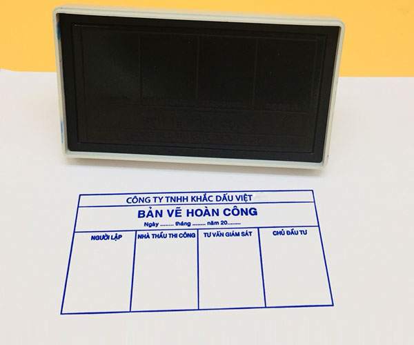 Chuyên làm con dấu hoàn công liền mực sắc nét, bền đẹp, cam kết không bị lem. Khắc dấu lấy ngay, đúng kích thước quy định, giá tốt...