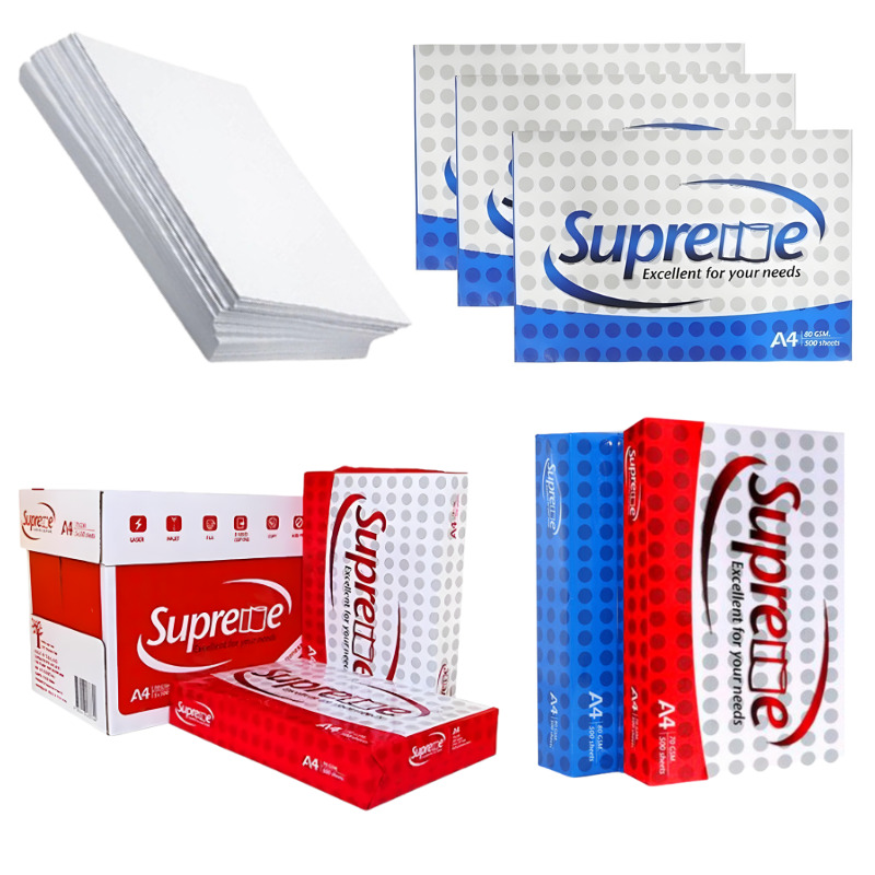 Cập nhật giá 1 thùng giấy A4 Supreme 70gsm, 80gsm mới nhất 2025. Cam kết hàng chính hãng Thái Lan, giá sỉ cực tốt cho văn phòng và đại lý.