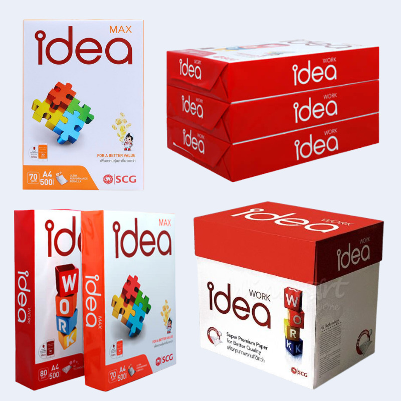 Phân phối giấy A4 Idea chính hãng, giá sỉ cạnh tranh nhất thị trường. Giấy in Idea 70gsm, 80gsm trắng đẹp, không kẹt giấy, giao hàng tận nơi miễn phí cho văn phòng. Xem ngay!
