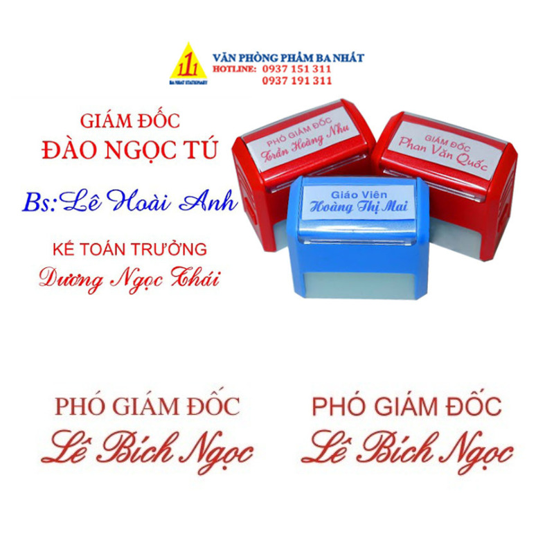Khắc dấu chức danh lấy ngay, giá rẻ, có VAT đầy đủ. Làm dấu nhanh 5–15 phút, sắc nét, bền đẹp, nhận thiết kế theo yêu cầu, hỗ trợ giao tận nơi.