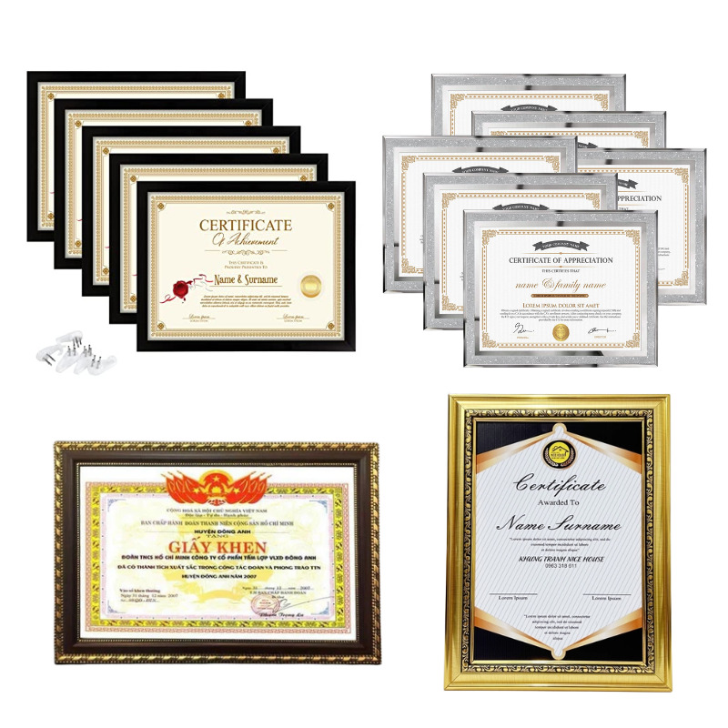 Tìm khung bằng khen đẹp, chất liệu đa dạng (gỗ, mica, kim loại)? Khám phá các mẫu khung cao cấp, tôn vinh xứng đáng mọi thành tựu. Nâng tầm giá trị bằng khen của bạn!