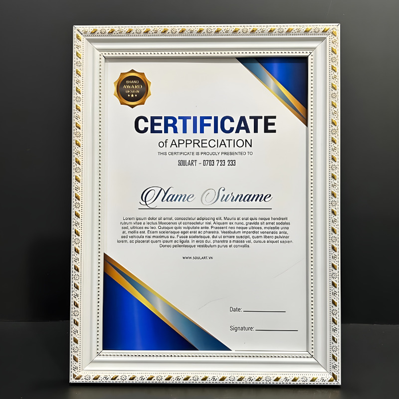 khung bang khen a4 treo tuong