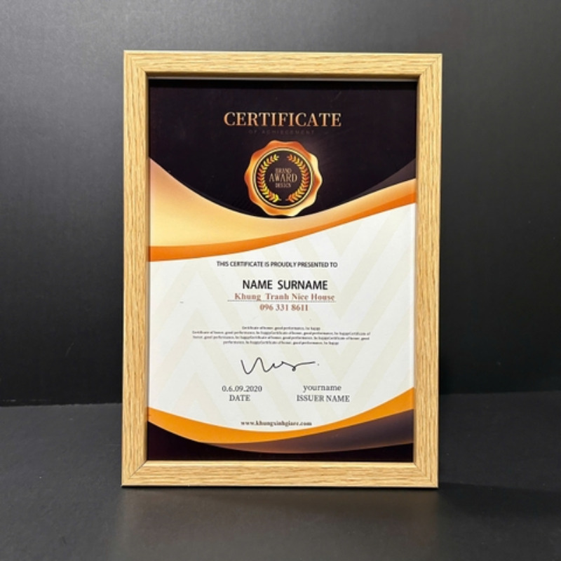 mau khung bang khen a4 sang trong