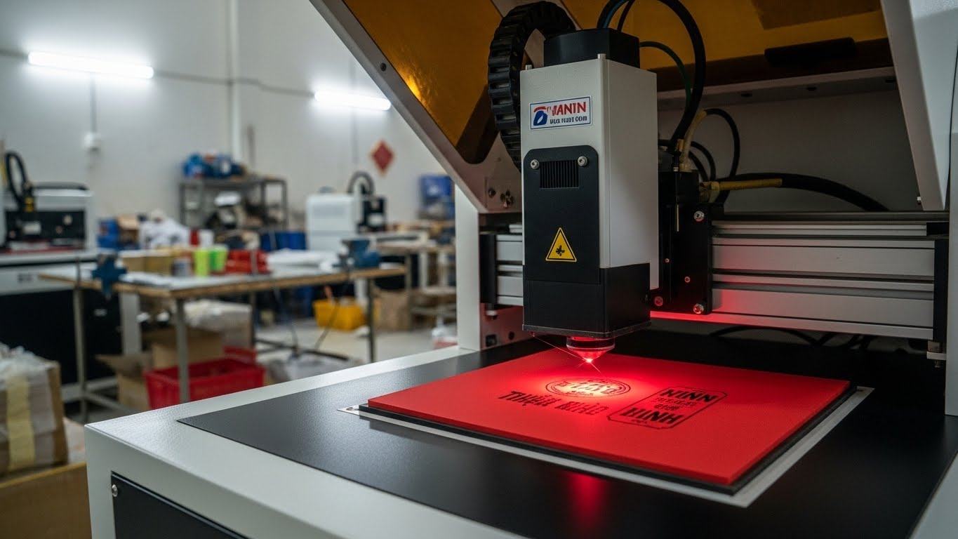 Giá khắc dấu chức danh rẻ nhất thị trường uy tín số 1 11 cong nghe khac dau laser