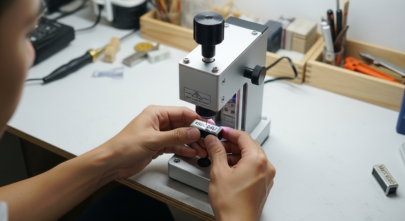 Khắc con dấu chức danh lấy liền chỉ sau 10 phút 15 khac dau chuc danh cong nghe hien dai 1