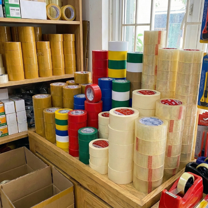 Cập nhật giá 1 cuộn băng keo mới nhất hôm nay. Xem ngay bảng báo giá chi tiết băng keo trong, đục, dán thùng các loại. Mua lẻ giá sỉ, độ dính cao tại đây!