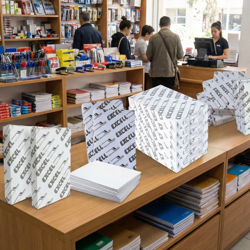 Phân phối giấy Excell giá sỉ, chính hãng 100% cho văn phòng. Đầy đủ định lượng A4 70gsm, 80gsm. Giấy trắng đẹp, láng mịn, in siêu nét, không lo kẹt giấy. Xem ngay báo giá!