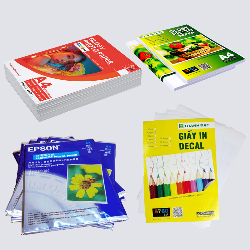 Tổng hợp các loại giấy in ảnh cho máy in phun được ưa chuộng nhất hiện nay. Bí quyết chọn giấy in giúp ảnh sắc nét, bền màu và tiết kiệm chi phí tối đa.