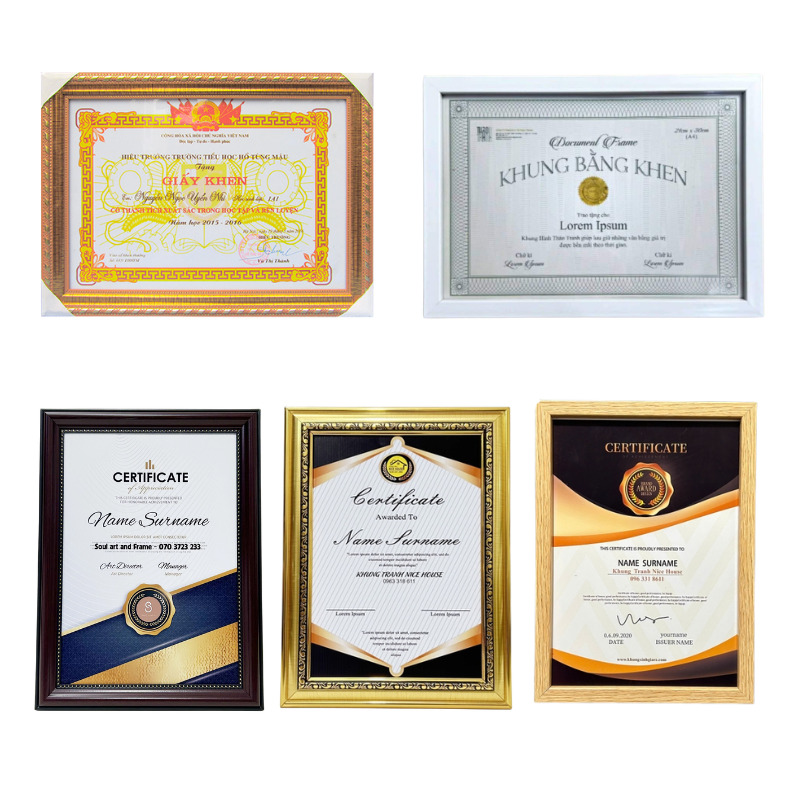 Tìm địa chỉ mua khung bằng khen online uy tín? Khám phá ngay BST khung giấy khen A4, A3 đẹp, đa dạng mẫu mã, giá tốt. Giao hàng nhanh, chống vỡ toàn quốc!