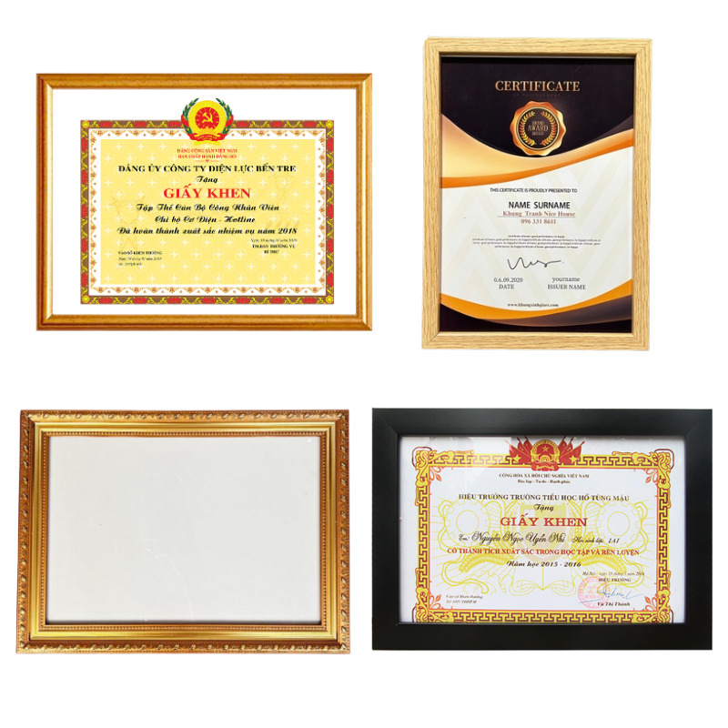 gia si khung bang khen a4 cho cong ty