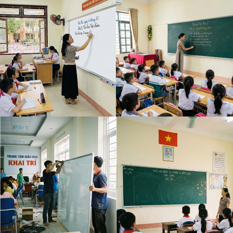 Cung cấp bảng từ chống lóa treo tường chính hãng Hàn Quốc, viết êm, chống cận thị. Dịch vụ lắp đặt tận nơi miễn phí, bảo hành 12 tháng. Xem báo giá ngay!