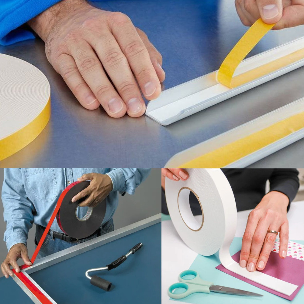 Keo hai mặt xốp phù hợp dán vật nhẹ như tranh ảnh, phụ kiện nhỏ, đảm bảo chắc chắn và tiện lợi.
