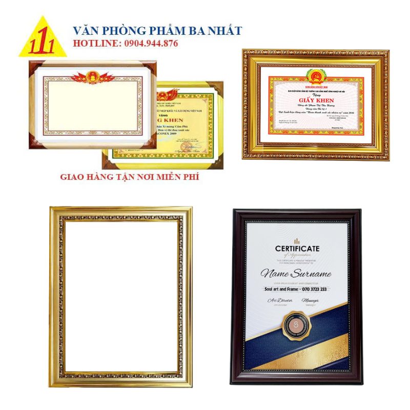 khung bang khen 20x30 khung go