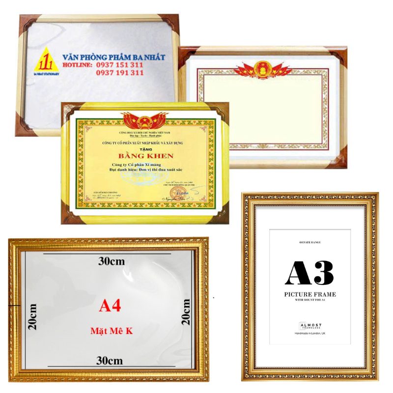 Kích thước chuẩn khung bằng khen theo tiêu chuẩn hiện hành mới nhất 2026, cập nhật khổ A3, A4, A5 cùng cách chọn khung đẹp, đúng tỷ lệ, dễ ứng dụng.