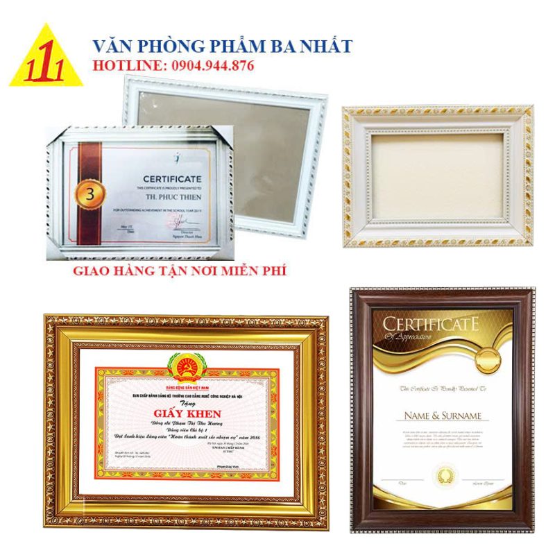 Khung bằng khen hoa văn đẹp, bền, giá tốt năm 2026 với nhiều mẫu A4, gỗ và nhôm cao cấp. Tư vấn chọn khung phù hợp, báo giá mới nhất.