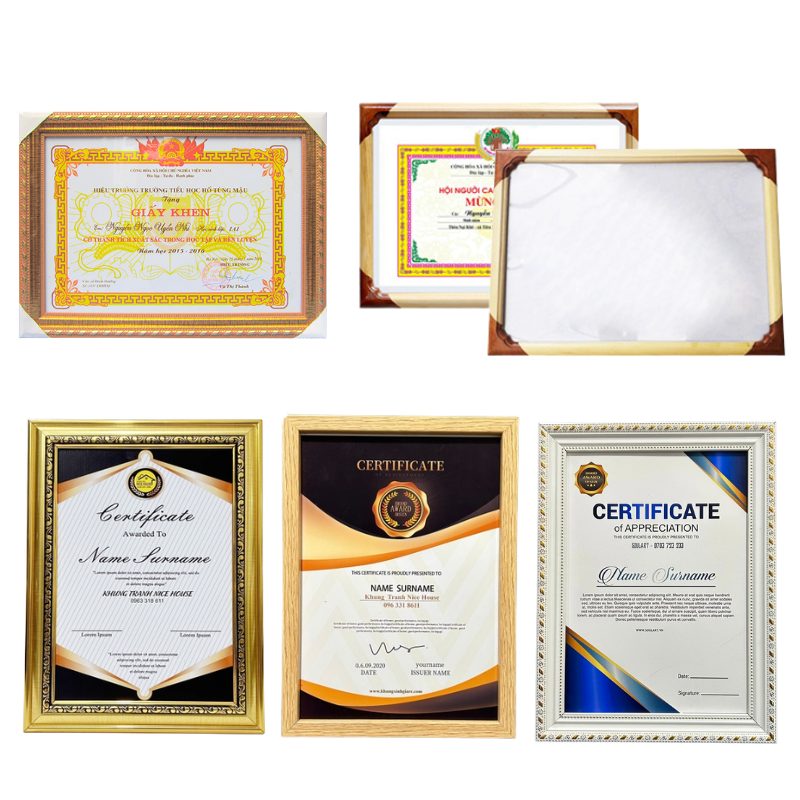 Mua khung bằng khen khổ a4 giá sỉ siêu tốt 2026 tại TPHCM. Mẫu mã đa dạng, viền composite siêu bền, mặt mica trong suốt. Liên hệ đặt ngay!