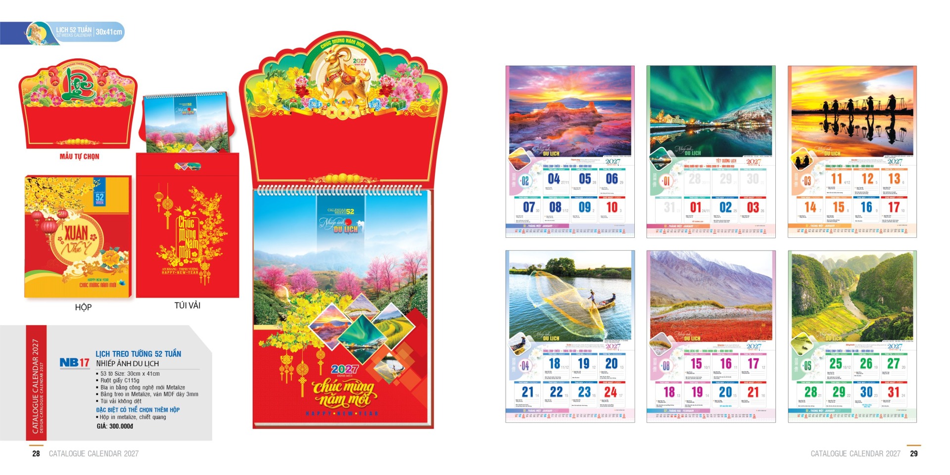 Giá in lịch năm mới 2027 bao nhiêu? Cập nhật mới nhất hôm nay 27 28 29
